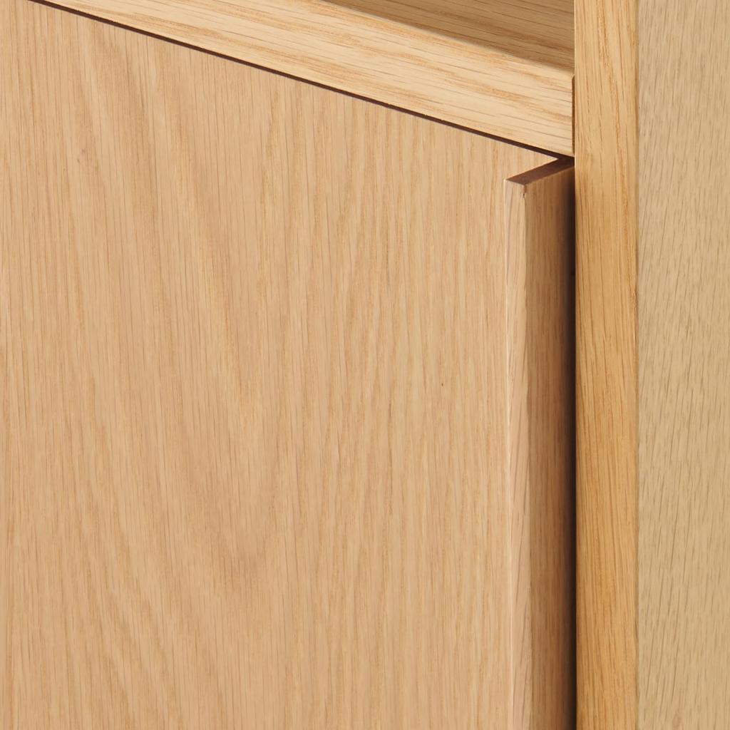 MUJI Stacking Shelf with Wooden Doors and Oak Veneer, 83907976