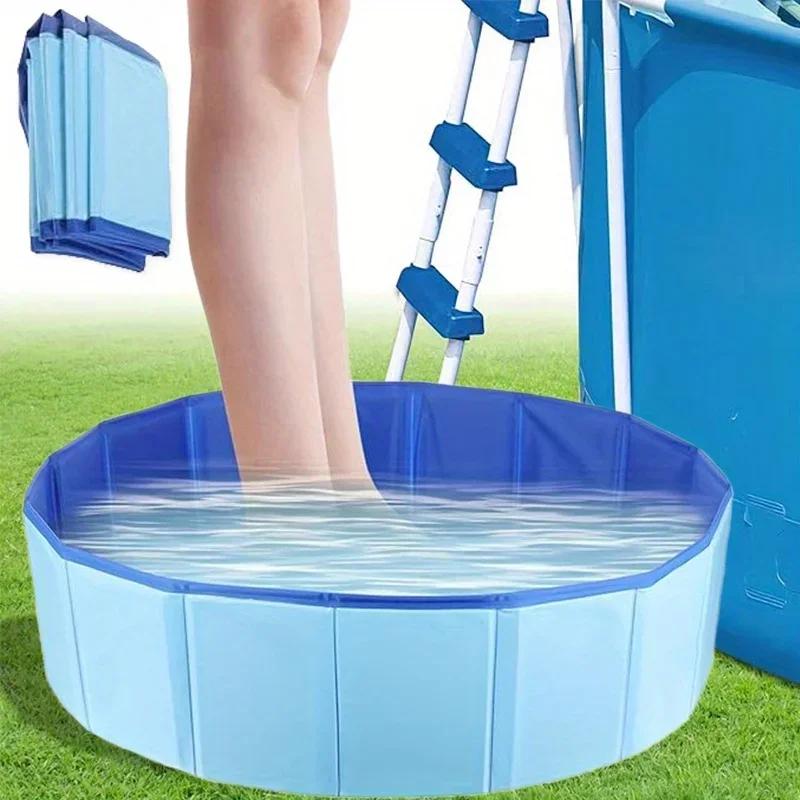 1PC Inflatable Pool Foot Bath Basin, Swimming Pool Clean Feet, Foot Soaking Bath Basin for Pool Entry Ladder, Home Spa Treatment