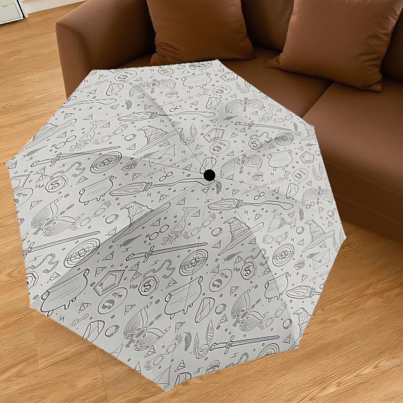 1PC Warner Harry Potter 9 3/4 Umbrella-8-Rib Reinforced, Automatic Open, Lightweight & Durable-A43