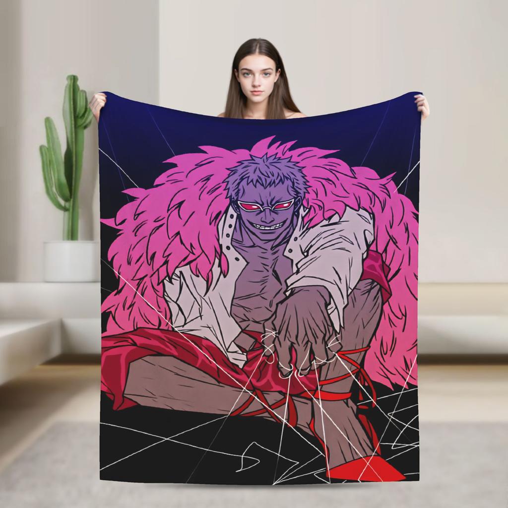 Donquixote Doflamingo Blankets Quality Warm Soft One Pieces Throw Blanket Winter Kids Adult Couch Chair Comfortable Bedspread