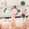 Durable Chew Toy Silicone Bear Teether for Babies, Soothing Sore Gums Baby Textured Teething Toy, Ring 6-12 Months Infants