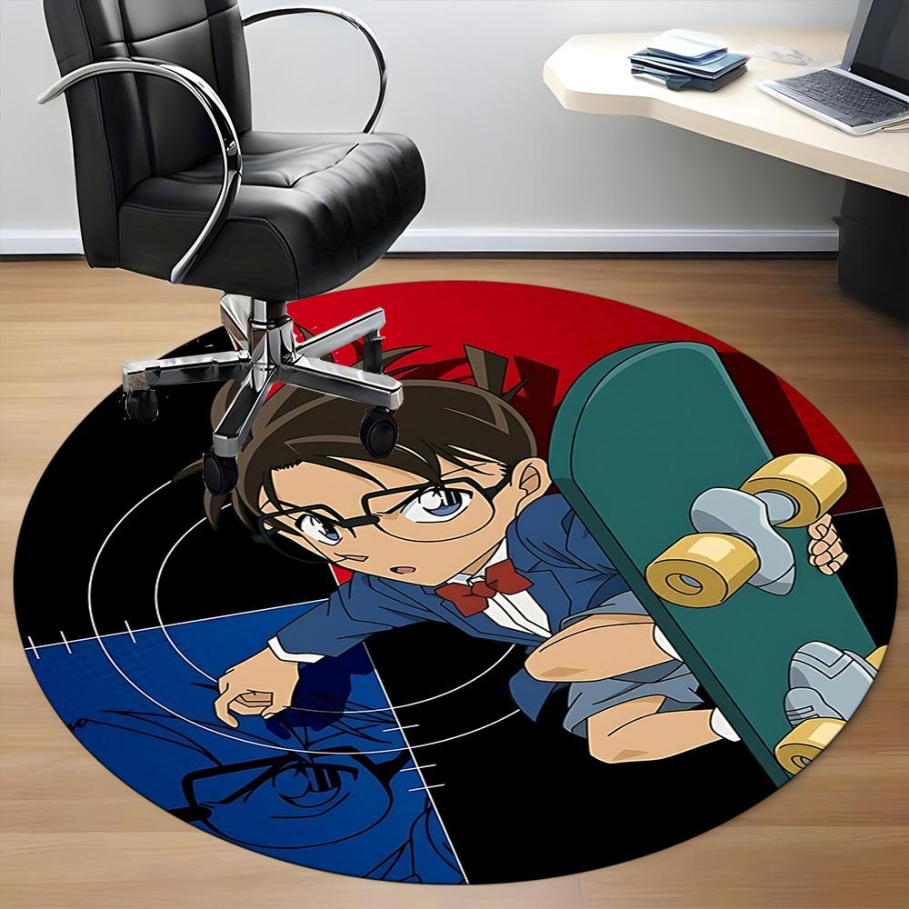 Detective Conan Office Round Area Rug Suitable For Office, Under Office Chairs Bedroom Living Room Home Decor, T1224004