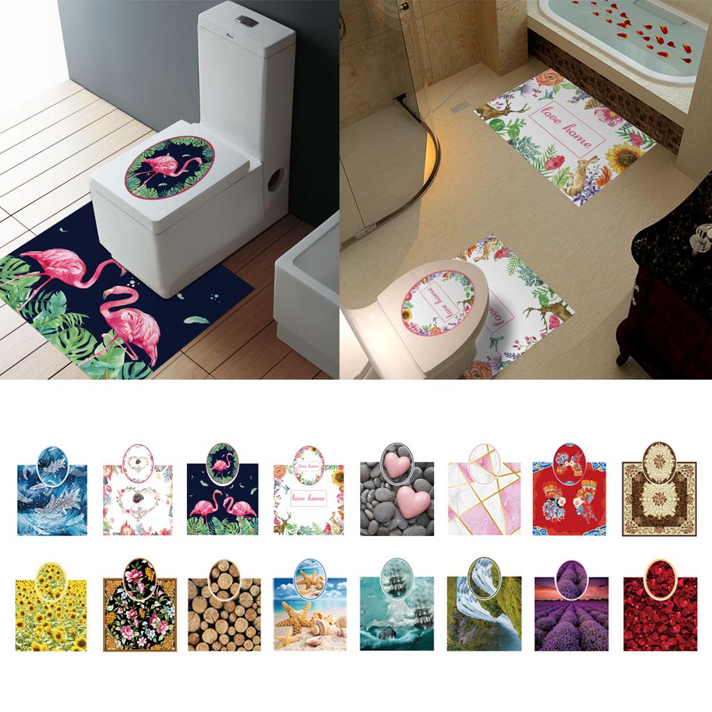 Buy Set Adhesive Bathroom Toilet Seat Cover Decal Stickers Mural at