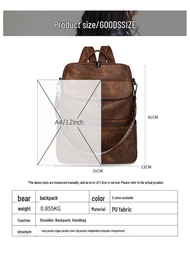 Chic British Style Retro Backpack: Spring 2025 Trend for College Students