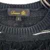 Drawer Border Short Sleeve Fringe Knit 1 Black Cut Women Used