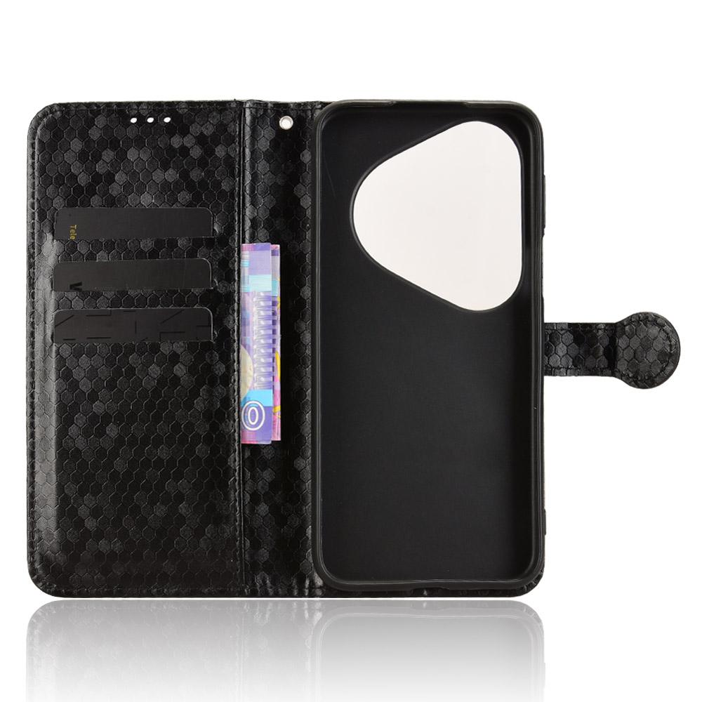 For Huawei Pura 80 Pro/80 Pro+ Wallet Case Dot Pattern Imprint PU Leather Phone Cover with Wrist Strap