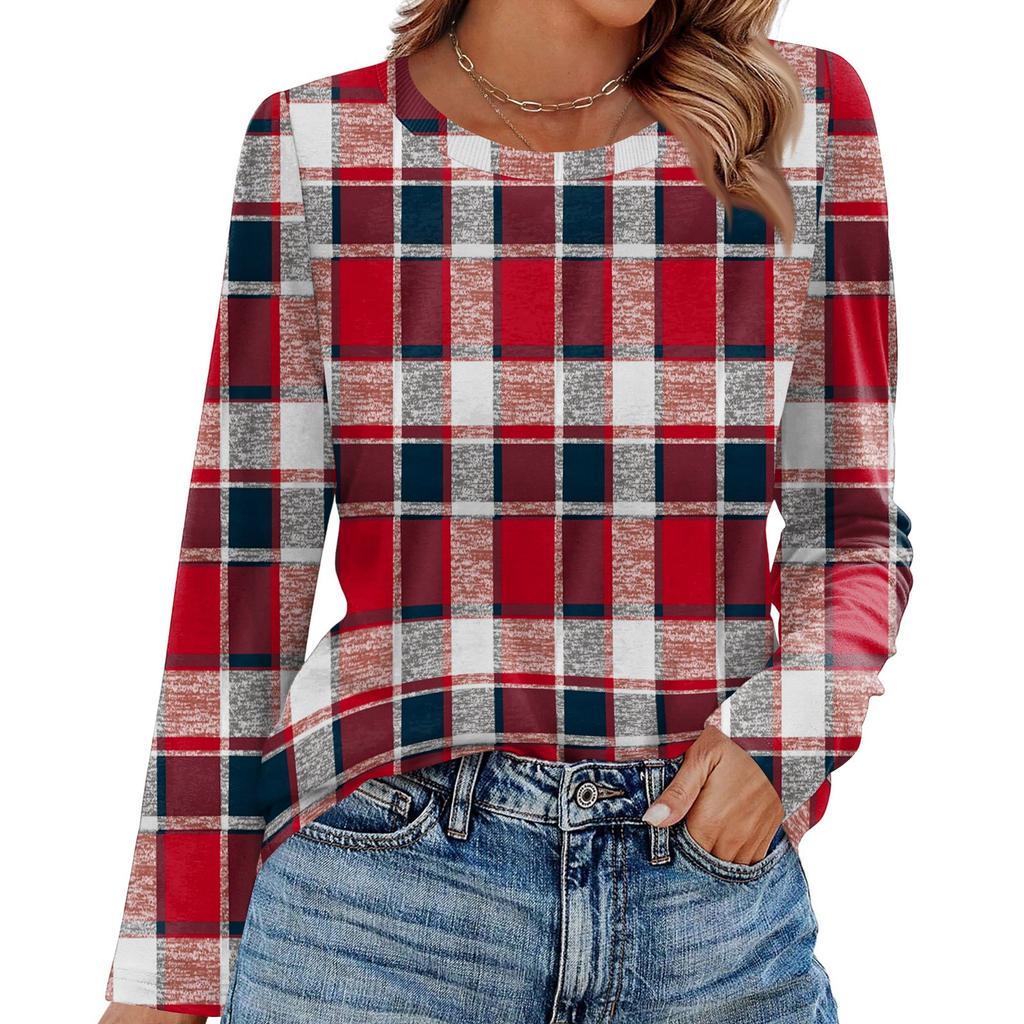 Košile s dlouhým rukávem pro ženy Roztomilý potisk Grafika Trička Halenky Běžné Velikosti Zásadní topy Pulovr