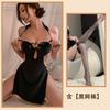 Sexy Lingerie Sexy Female Beautification Embroidery Neck Cheongsam Classical Pure Desire Uniform Slit Hollow Suit Female
