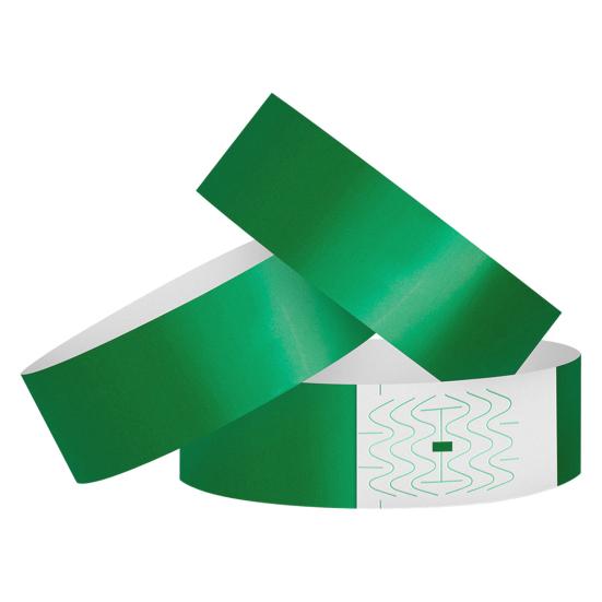 

Браслети з синтетичного паперу 100 шт. Одноразові водонепроникні ремінці на зап’ясті Ремінці для подій Замінні браслети Набір ідентифікаційних браслетів для парку розваг зелений