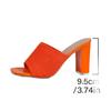 Fashion High Heels Square Toe Slippers for Women Fashion Weave Shoes Classical Chunky Slingback Sandals 2025 Summer New Pumps Zapatillas