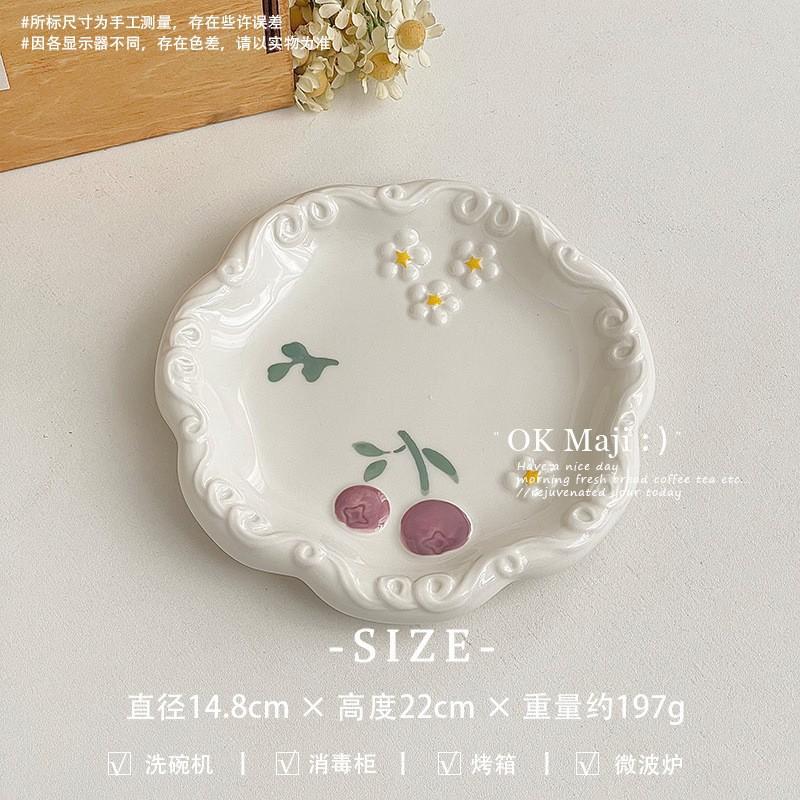 High value underglaze color vegetable plate plate creative cute tableware ceramic plate vegetable plate household dessert breakfast plate