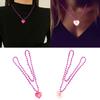 Light Up Heart Necklace Glowing Heart Necklaces LED Flashing Necklace Pink Party Accessories for Adults Women Gifts