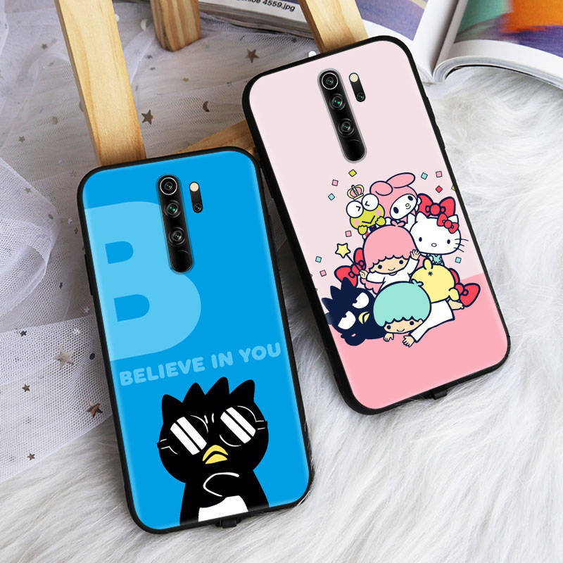 Černé pouzdro pro Xiaomi Poco X6 X4 M5 M6 F5 F6 C65 C55 C50 C51 C40 Pro Redmi 14C A3X 13C 12C 11T 10A 9C Note 7 6 8A Plus L-26 Badtz-maru