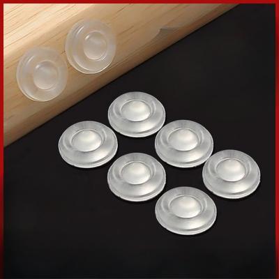 Particella Anti-collisione Emisferica Autoadesiva Pad per Ante di Armadi, Guarnizione in Silicone Trasparente, Pad Adesivo per Vetro, Isolamento Acustico Mobili