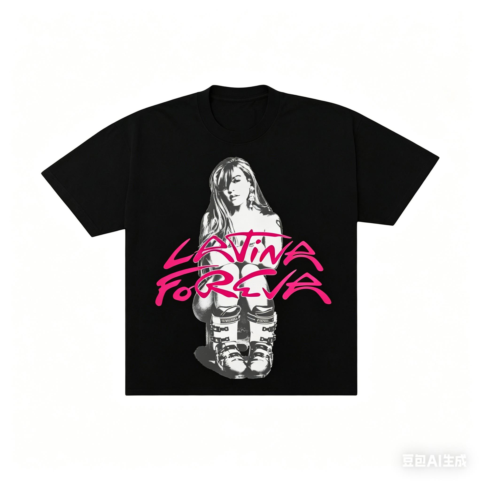 

Karol G LATINA FOREVA Ski Tshirt UNISEX and Women Summer Cotton Clothing Casual Fashion Round Neck Short Sleeved Top Streetwear S