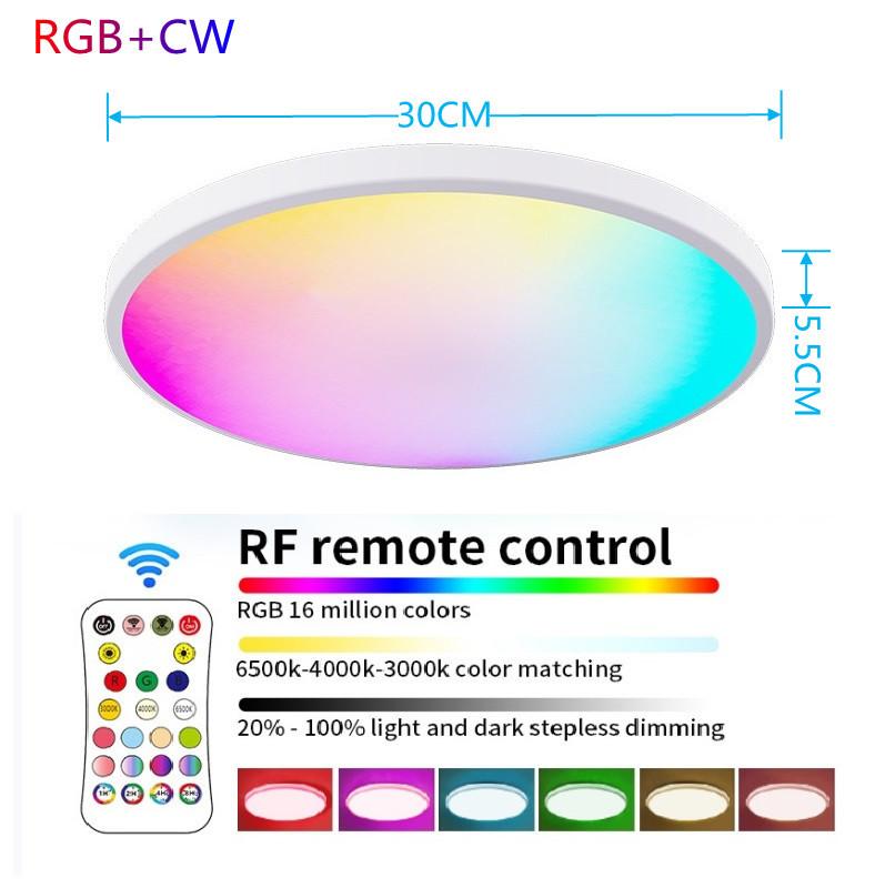 

Умное домашнее освещение WIFI Пульт дистанционного управления 24 Вт Умный светодиодный потолочный светильник для скрытого монтажа белый