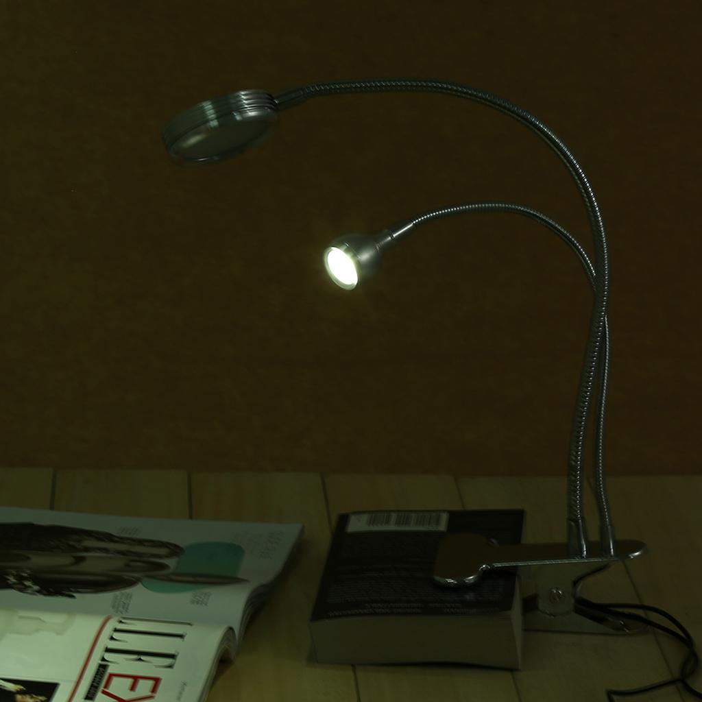 2in1 Portable USB Makeup Tattoo Permanent LED Lamp Adjustable Eyelash Manicure Light