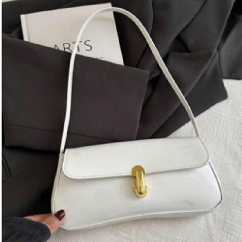 Women's Vintage Solid Color Smooth Texture Shoulder Bag Elegant PU Leather Flap Small Underarm Bag  for Dating, Outings, Parties