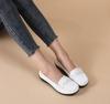WUIWUIYU Nurse Comfortable and Perfect for Commuting and Standing Size Women's Slip-On Loafers, Shoes, Flats, Fatigue-Reducing, Work, White, 23.5cm