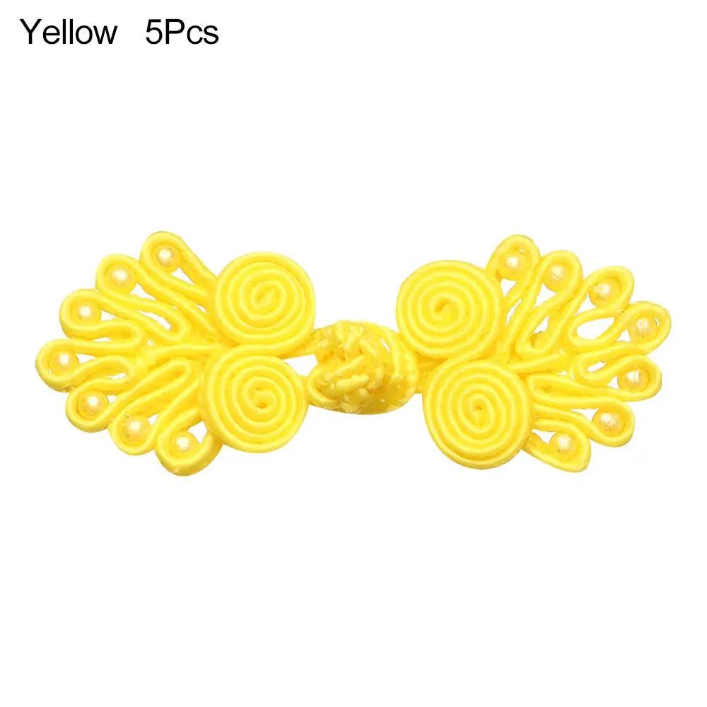 5Pcs Nylon Buttons Chinese Knot Button Chinese Handmade Cheongsam Buttons Knot Fastener Closures DIY Sewing Clothing Accessories