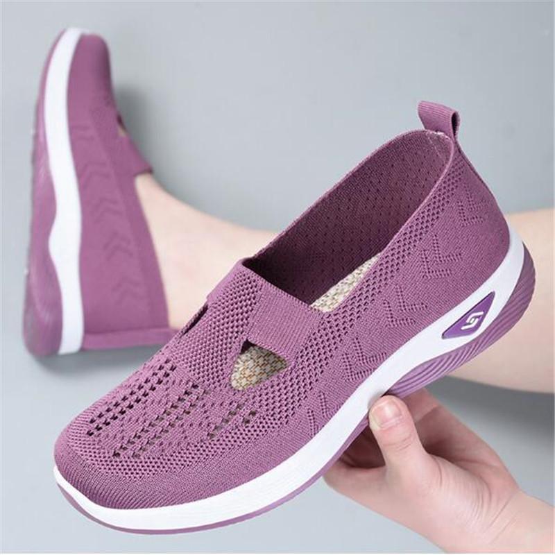 Women Shoes Casual Sneakers Mesh Breathable Comfort Mother Soft Solid Color Fashion Female Lightweight Shoes for Women