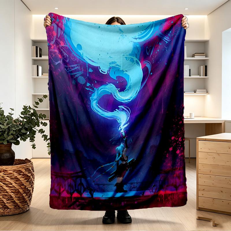 Jinx Print Blanket - Soft & Comfortable, for Bedroom, Travel, Sofa, Home Decoration - Birthday Christmas Gift for Friend