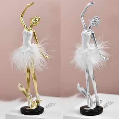 Soška baleríny Resinová kolekce Soška Baletní tanečnice Socha Baletní dívka Figurka Pro Vstup Polička Domácí dekorace