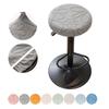 Jacquard Bar Round Stool Cover Thickened Elastic Seat Chair Slipcover Washable Stretchable Stool Cushion Cover for All Seasons