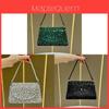 Elegante PU-Handtasche mit verziertem Kristall für Abendessen und Partys