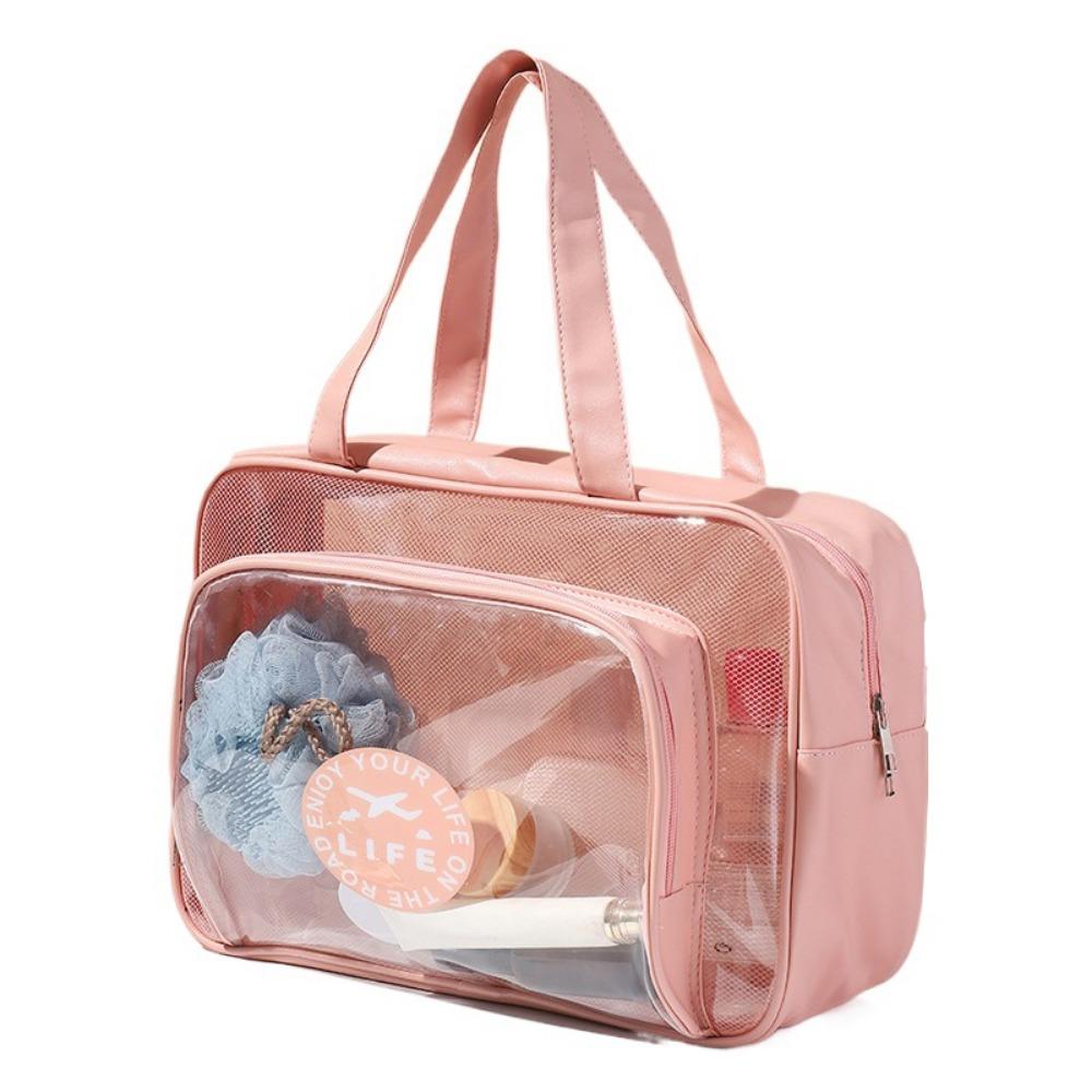 Large Capacity Toiletry Storage Pouch Transparent Clear Toiletry Case Portable Cosmetic Bag  Women
