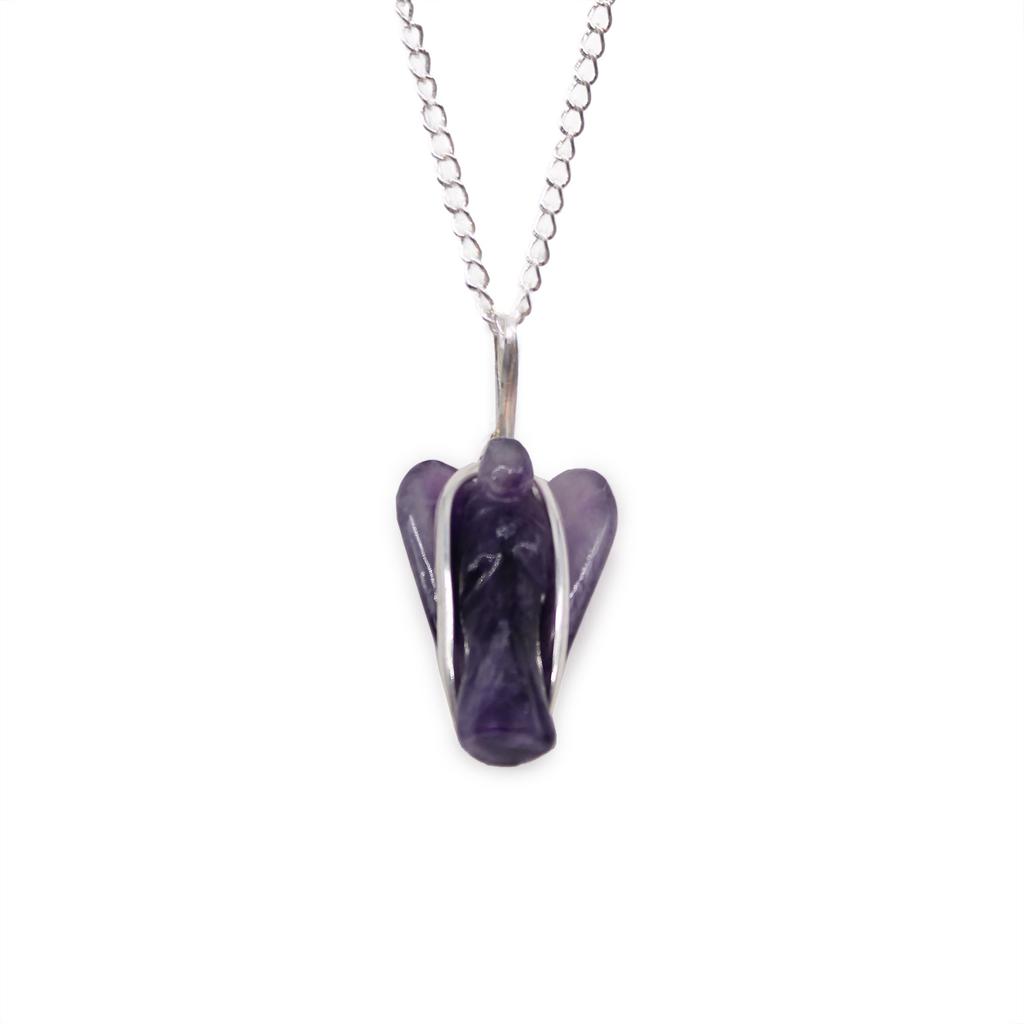 Amethyst Pendant Guardian Angel Crystal