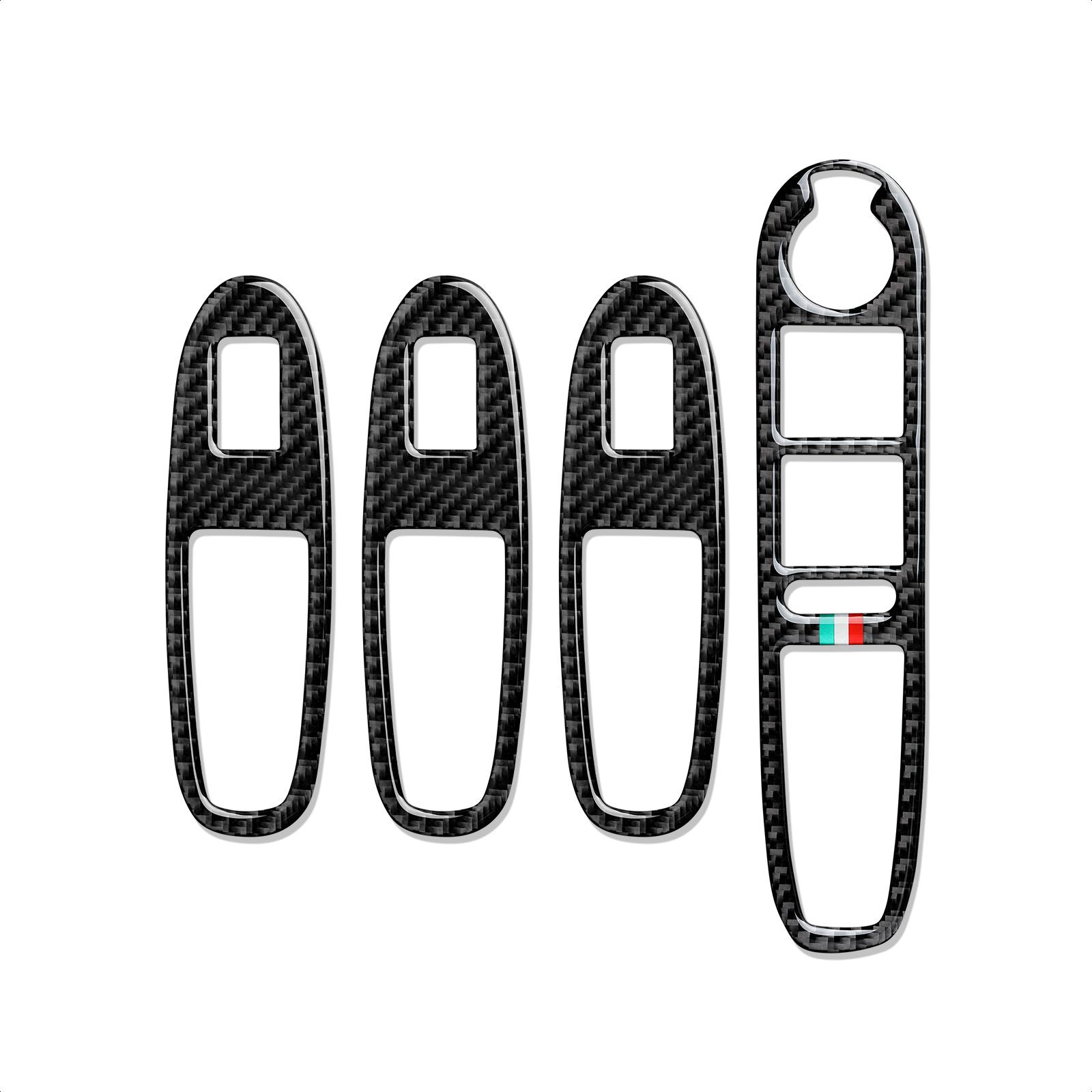 

Наклейки на переключатель окон автомобиля, накладка из углеродного волокна, совместимая с Alfa Romeo 159 2004-2011 гг. RHD