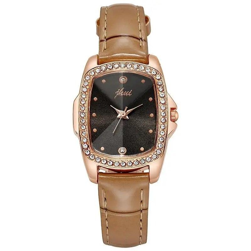 Damenuhren Luxus Quarz Armbanduhren Casual Uhr Leder Uhr