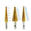 4-32mm 4-20mm HighSpeedSteelTitaniumCoatingStep Drilling High Speed Steel Metal Wood Hole Cutting Tool Cone Drilling Tool Safety