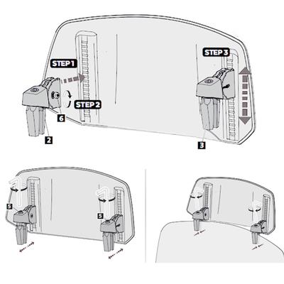 Extensie parbriz motocicleta Deflector de parbriz Parbriz reglabil cu clips universal pt
