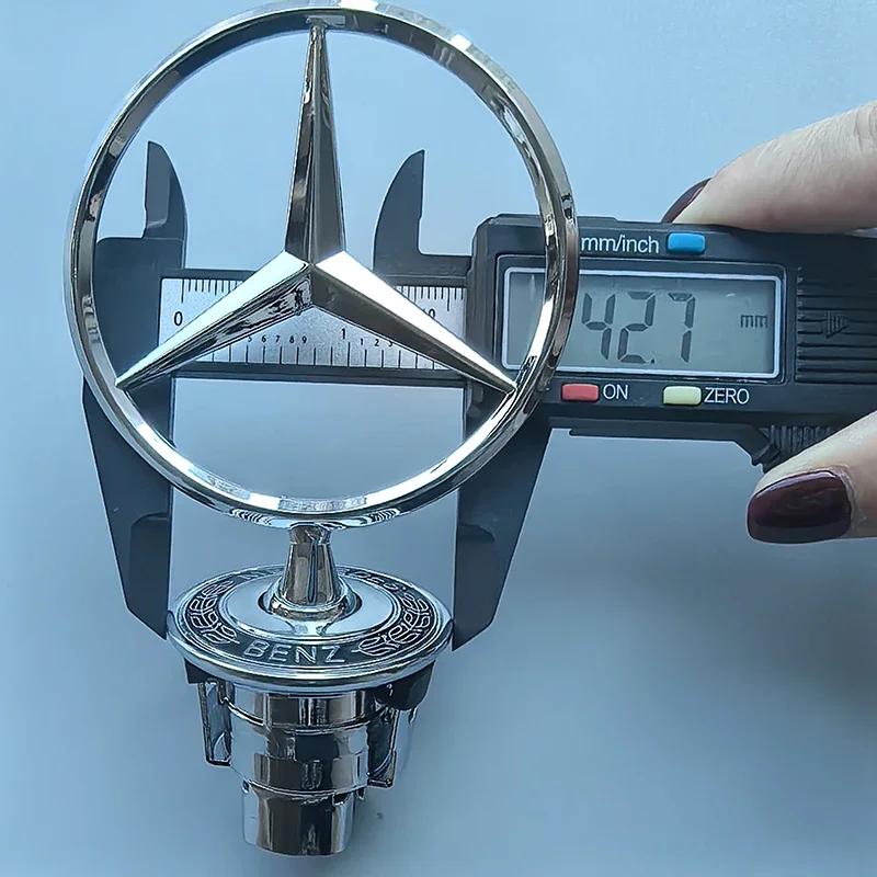 XDFMN1 Hot 2026 New For Benz Hood Stand Logo Star Badge Front Bonnet Car Emblem for Mercedes Benz W163 W204 W212 W210 W220 W24 C200 C20