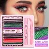 Color D Song Single Cluster False Eyelashes 8-16Mmdiy Segmented Thick Curled Eyelashes