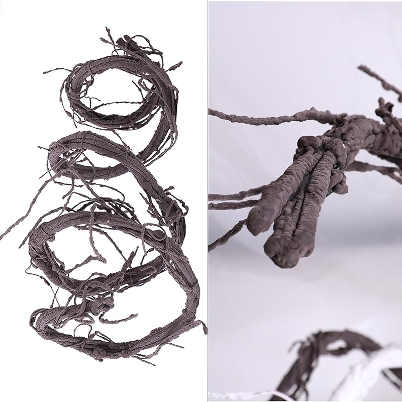 300cm/118inch Bendable Brown Small Artificial Tree Branches Fake Tree Trunk Garland Rattan Wreath Cherry Blossom Grape Vines Floral for Wall Hanging