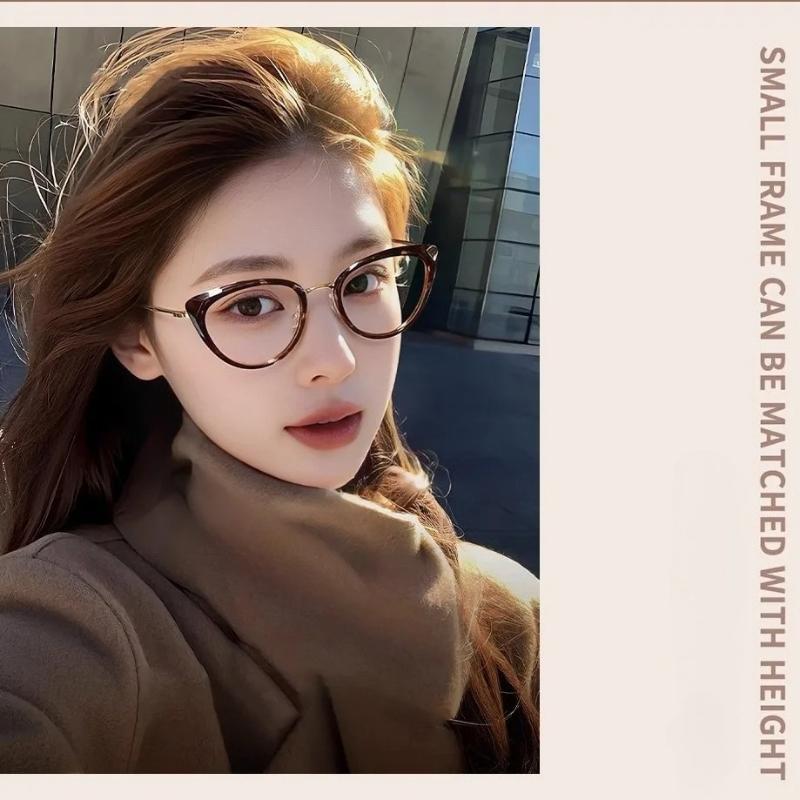 Fashion Cat-Eye Photochromic Myopia Glasses Retro Large Frame High Definition Minus Diopter Eyewear for Men Women