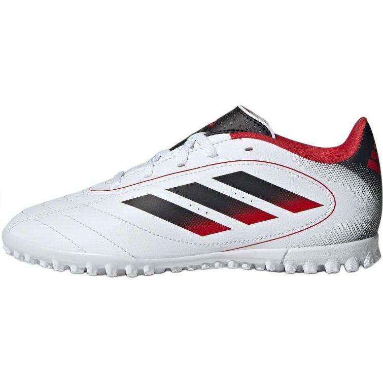 Adidas GOLETTO 9 Abrasion Resistant Low Top Soccer Shoes White Black Kids' Sneakers IH0103