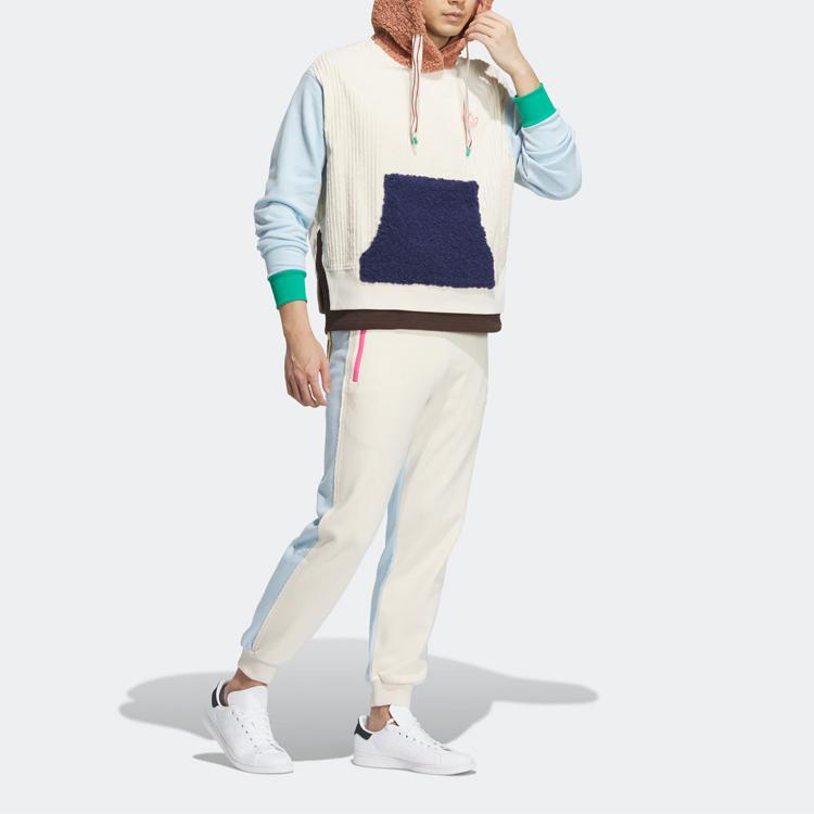 Adidas Originály X Melting Sadness Co-Branded Colorblock Mikina s kapucí Unisex Topy Bílá HY7256