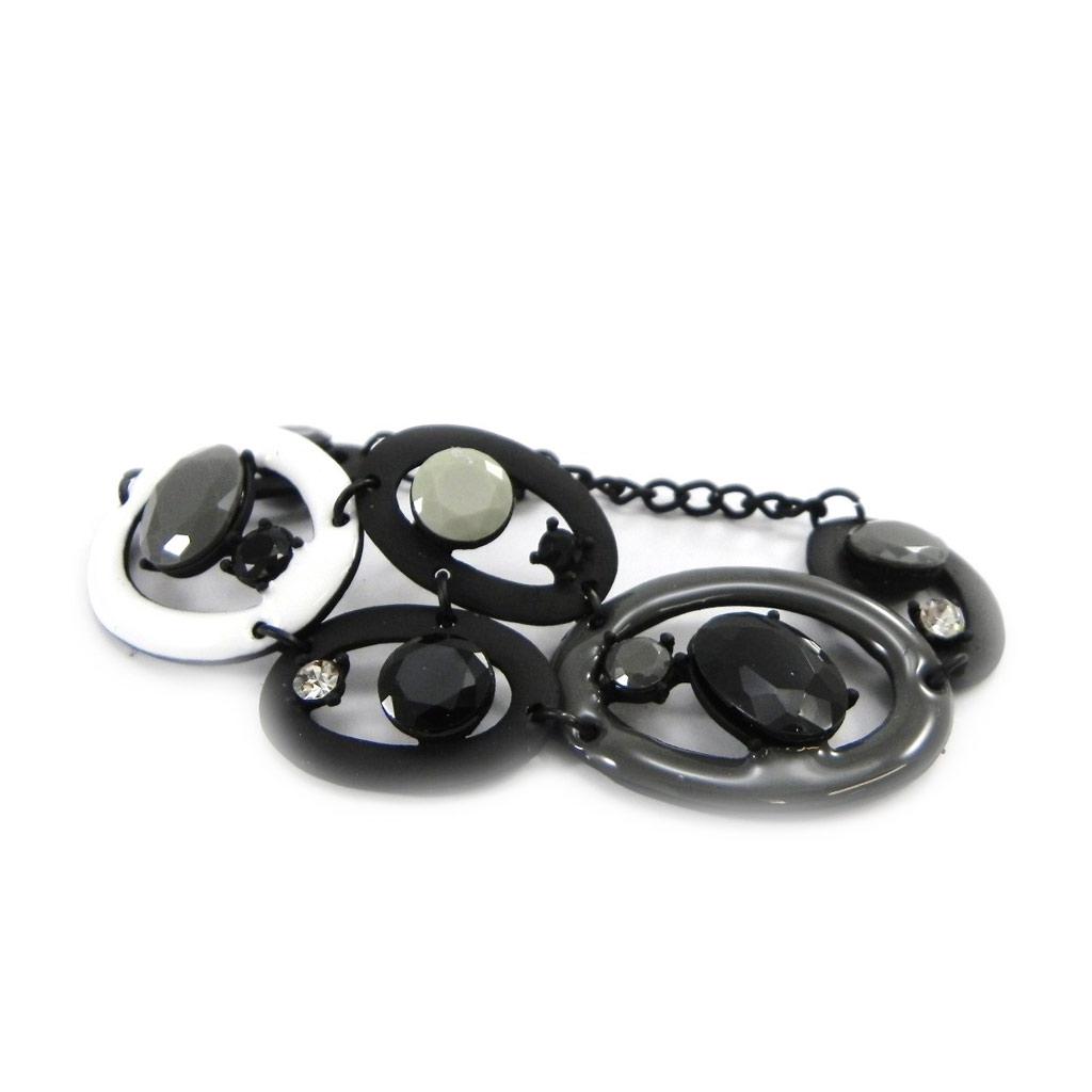 NOA [I1489] - Designer Bracelet 'Mélusine' Black White