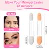 50 Pcs Clear Disposable Eyeshadow Sponge Applicators Mini Portable Travel Eye Shadow Brush Set Dual Sides Makeup Brushe Double Sided Eye Shadow