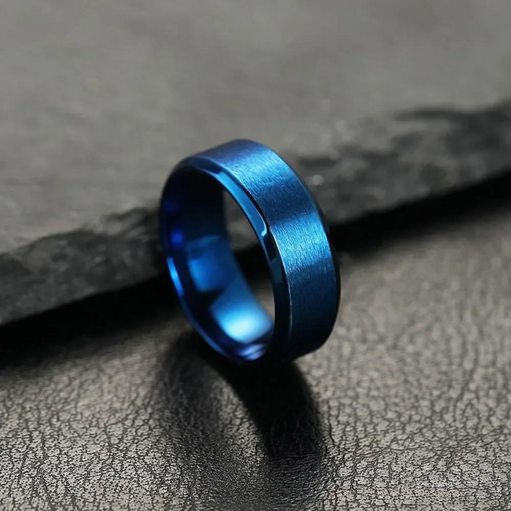 Edelstahl Klassisch Schwarz Herren Ringe Schmuck