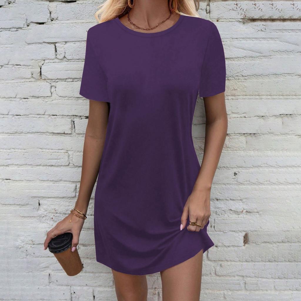 Women's Loose Casual Round Neck -shirt Dress