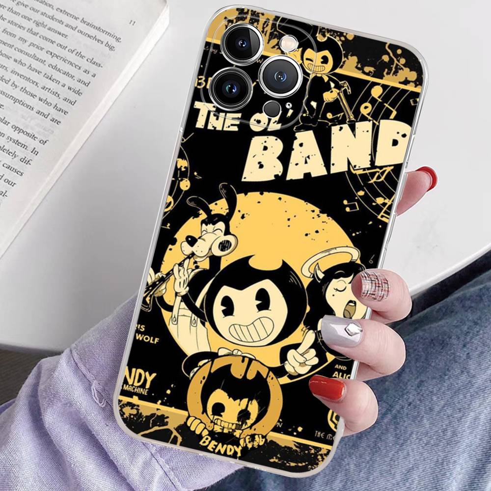 Game B-bendy And The Ink M-machine Phone Case For IPhone 17 16 15 14 11 12 13 Mini Pro XS Max Plus Funda Shell