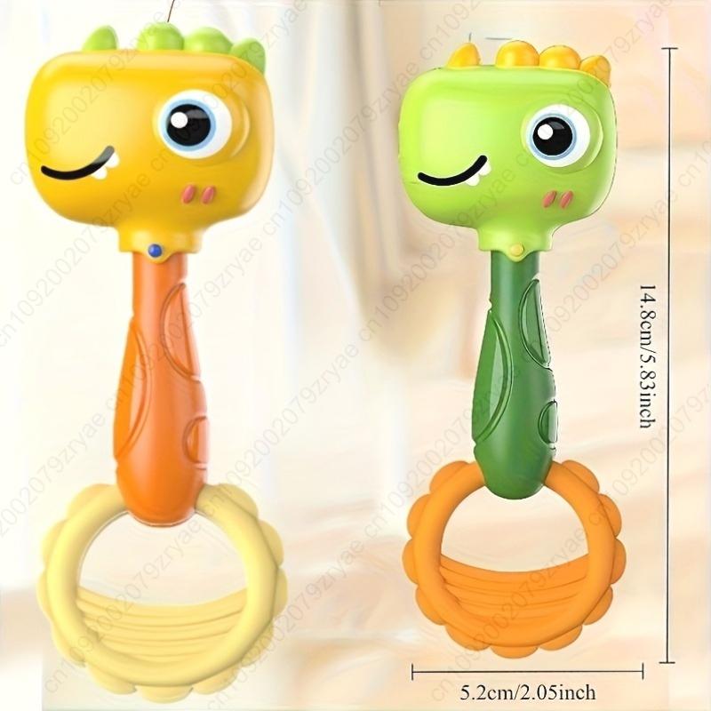 BABY Dinosaur Soothing Rattle-Safe Non-Toxic Sensory with Crinkle Sound,Gift for Christmas, Halloween,Birthdays, Playful Design