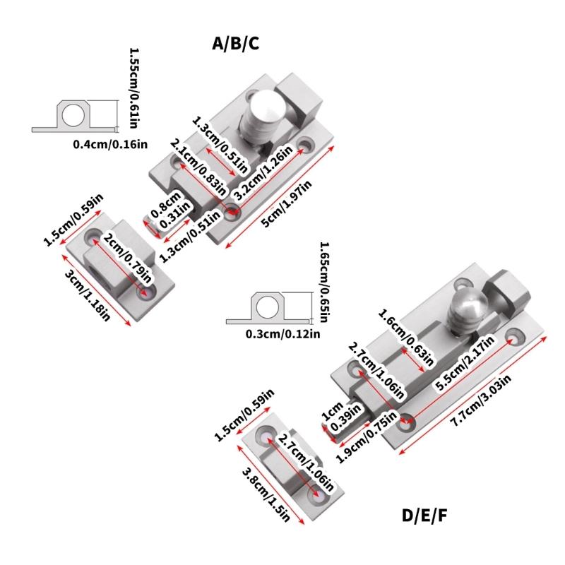 Modern Stainless Steel Door Bolt Cabinet Latches Corrosion Resistant For Enhances Property Security Installation