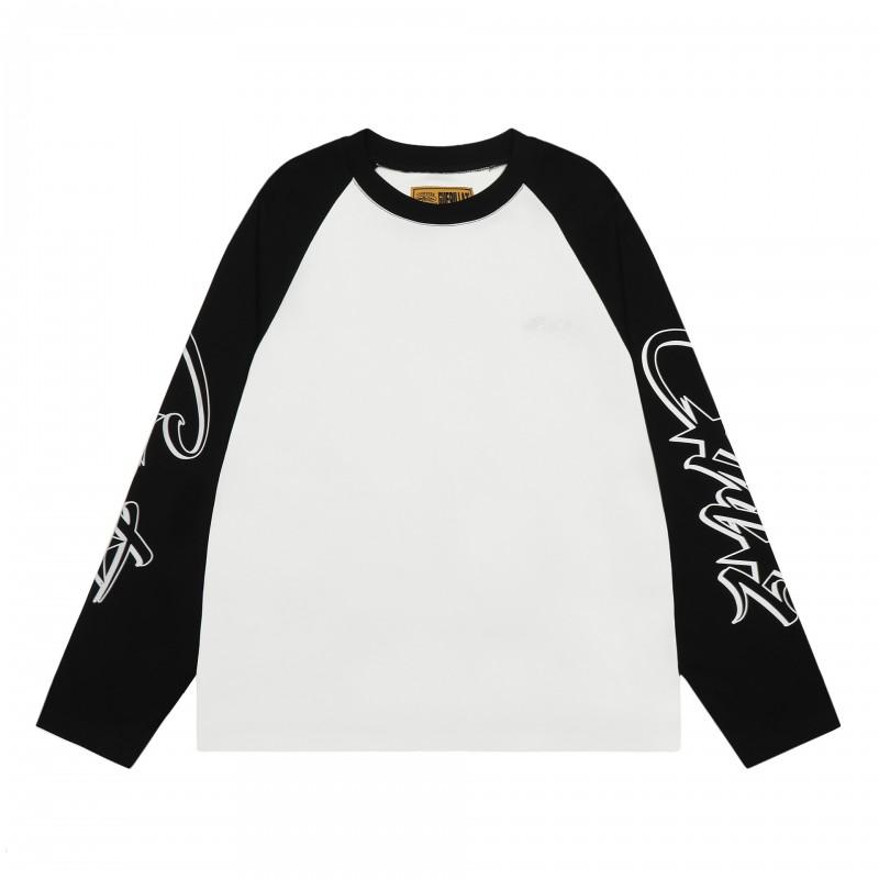 Mens Loose Fit Raglan Sleeve Hooded Sweatshirt High Street Casual Hip Hop Top