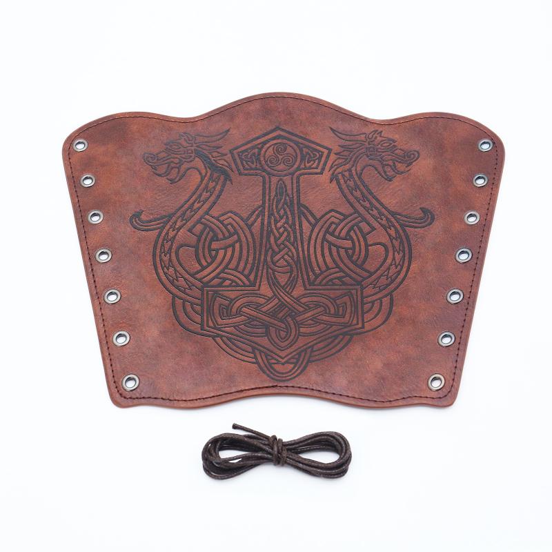 Bărbați Medieval Cosplay Armură din Piele PU Mănuși Manșete cu Șireturi Viking Pirat Cavaler Mănușă Brățară Brățară Accesorii Steam Punk